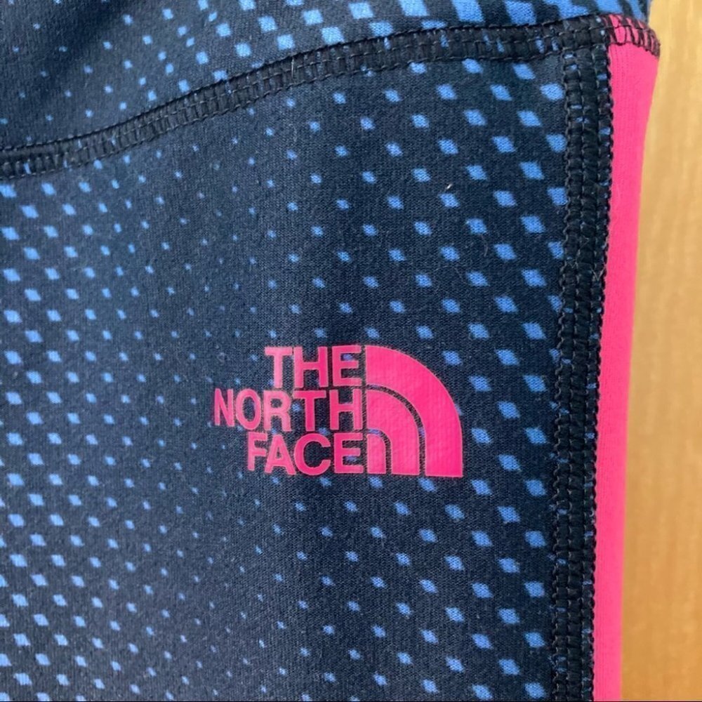 THE NORTH FACE Sz L Cropped Colour Block Leggings Tights - Picture 2 of 7